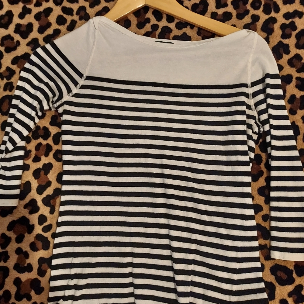 J crew striped boat neck